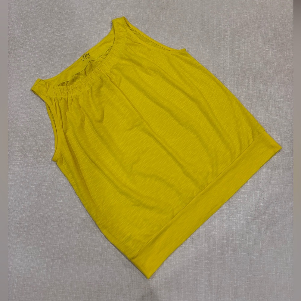 LOFT Vibrant Yellow Tank Top (M) - Picture 2 of 5